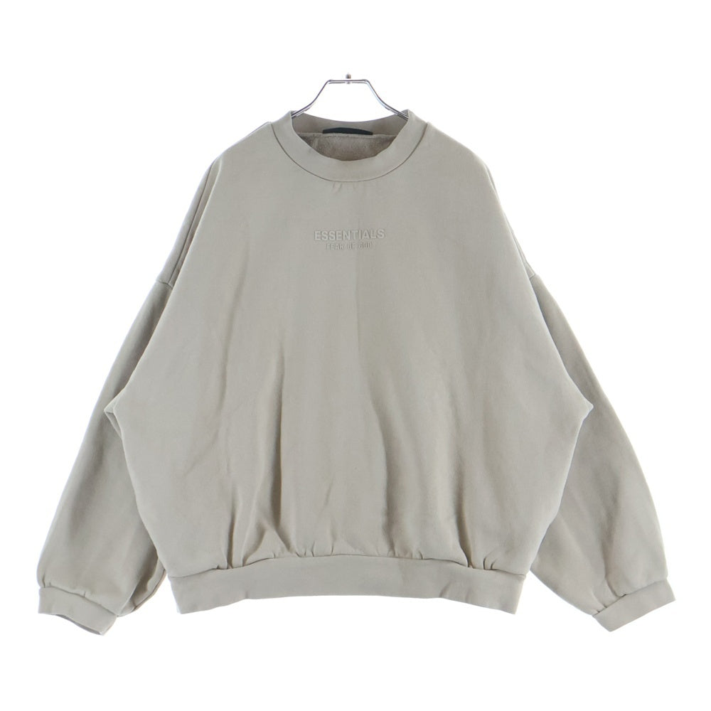 FEAR OF GOD ESSENTIALS(フィアオブゴッド エッセンシャルズ) Rubber Logo Sweatshirts ラバーロゴスウェットシャツ クルーネックスウェットトレーナー クリーム