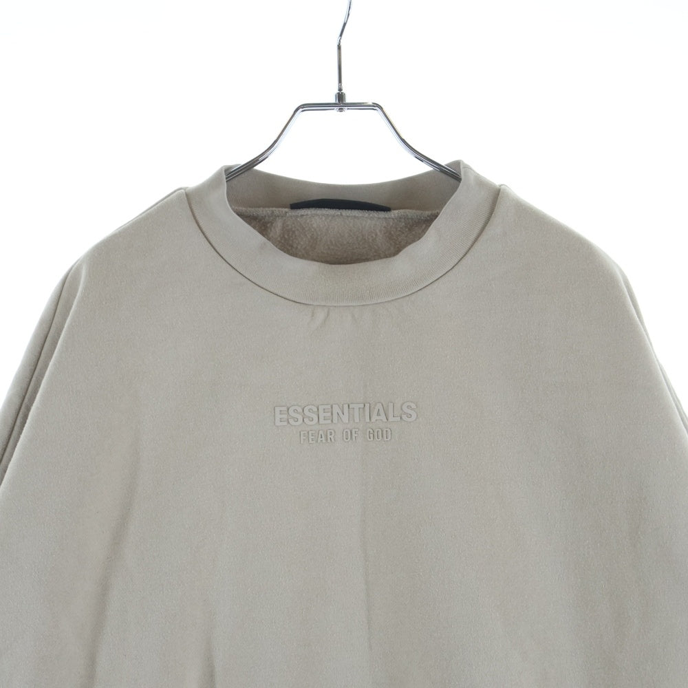 FEAR OF GOD ESSENTIALS(フィアオブゴッド エッセンシャルズ) Rubber Logo Sweatshirts ラバーロゴスウェットシャツ クルーネックスウェットトレーナー クリーム