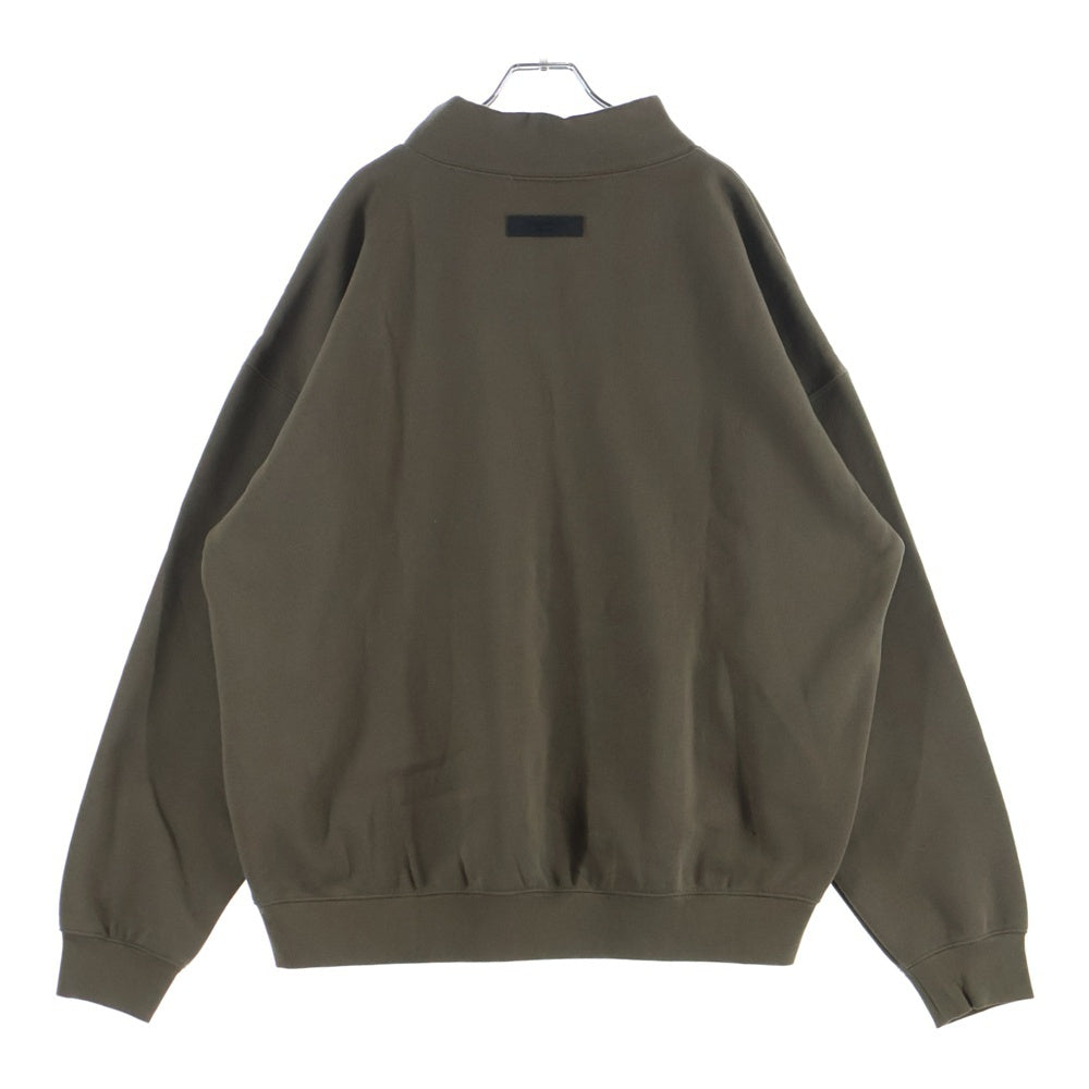 FEAR OF GOD ESSENTIALS(フィアオブゴッド エッセンシャルズ) Rubber Logo Mock Neck Sweatshirts ラバーロゴモックネックスウェットシャツ スウェットトレーナー ブラウン