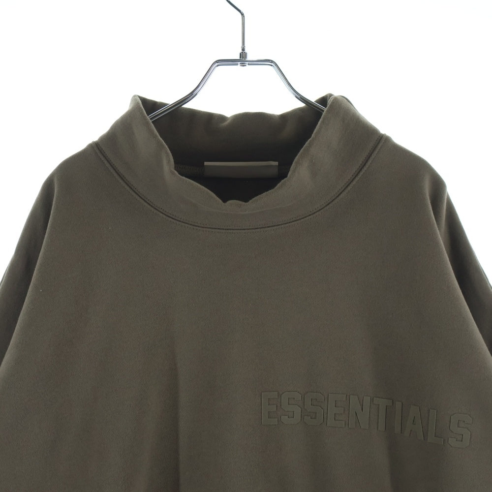FEAR OF GOD ESSENTIALS(フィアオブゴッド エッセンシャルズ) Rubber Logo Mock Neck Sweatshirts ラバーロゴモックネックスウェットシャツ スウェットトレーナー ブラウン