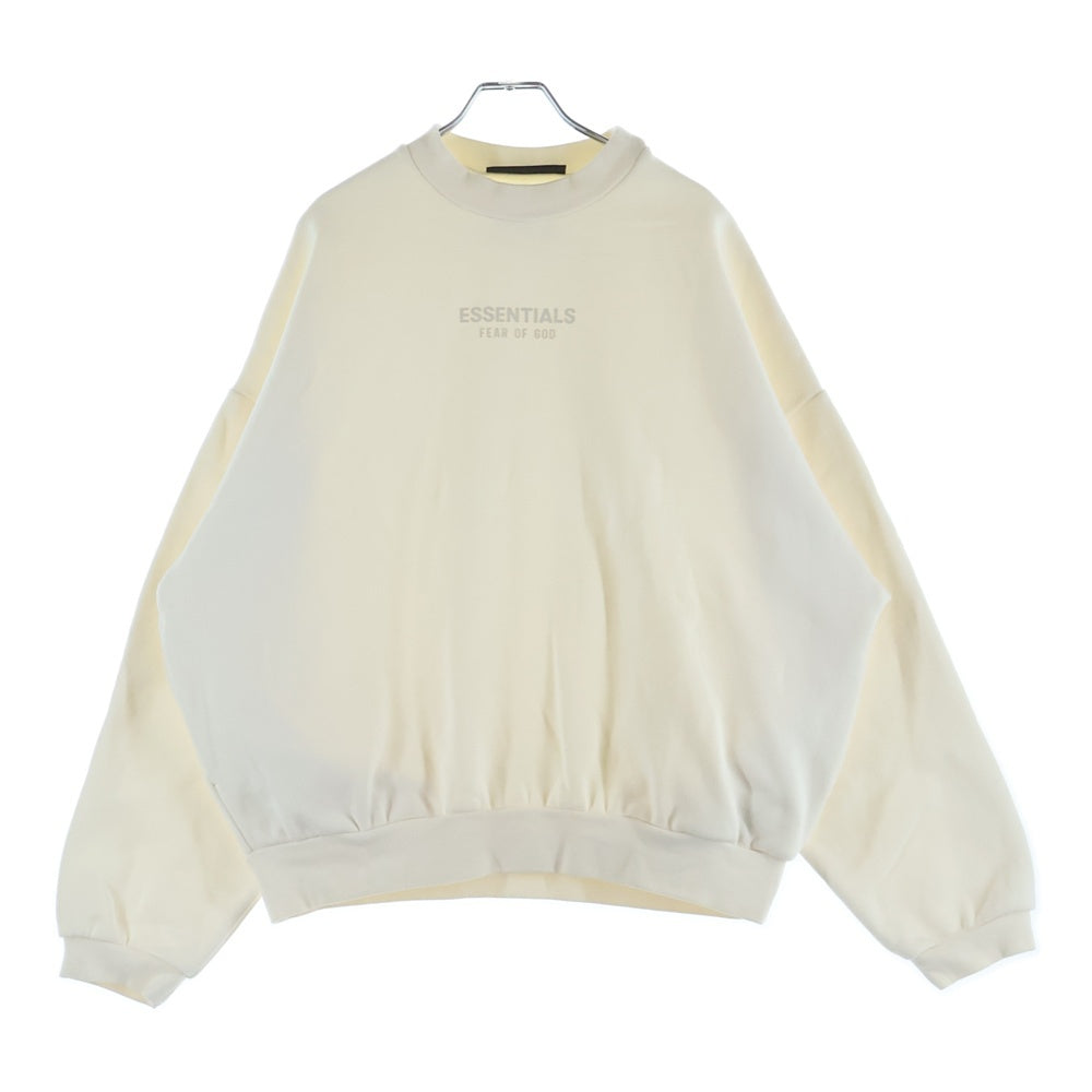 FEAR OF GOD ESSENTIALS(フィアオブゴッド エッセンシャルズ) Rubber Logo Sweatshirts ラバーロゴスウェットシャツ クルーネックスウェットトレーナー ホワイト