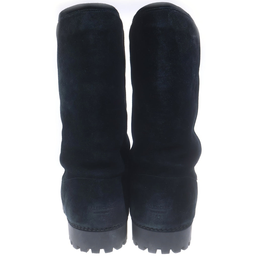 BALENCIAGA(バレンシアガ) Alaska Fur Boots アラスカ ファー ムートン ロングブーツ ブラック