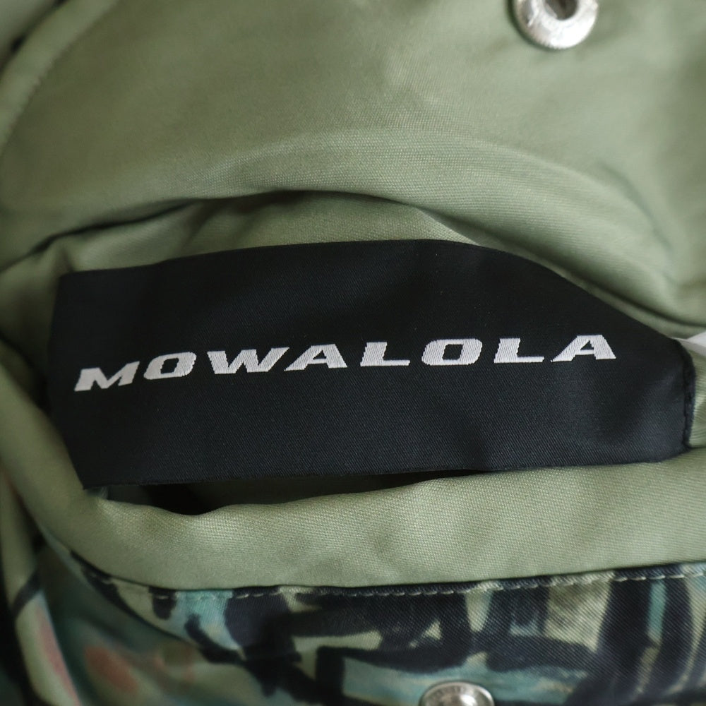 Mowalola(モワローラ) 25AW GRAFFITI BOMBER JACKET グラフィック ボンバージャケット カーキ