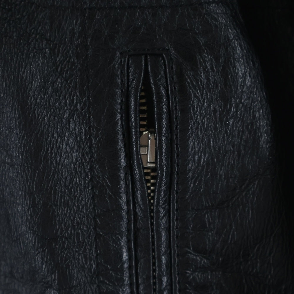 SAINT LAURENT PARIS(サンローランパリ) 17AW LAMB LEATHER JACKET ラムレザー ジャケット アウター 484338 YC1ED ブラック