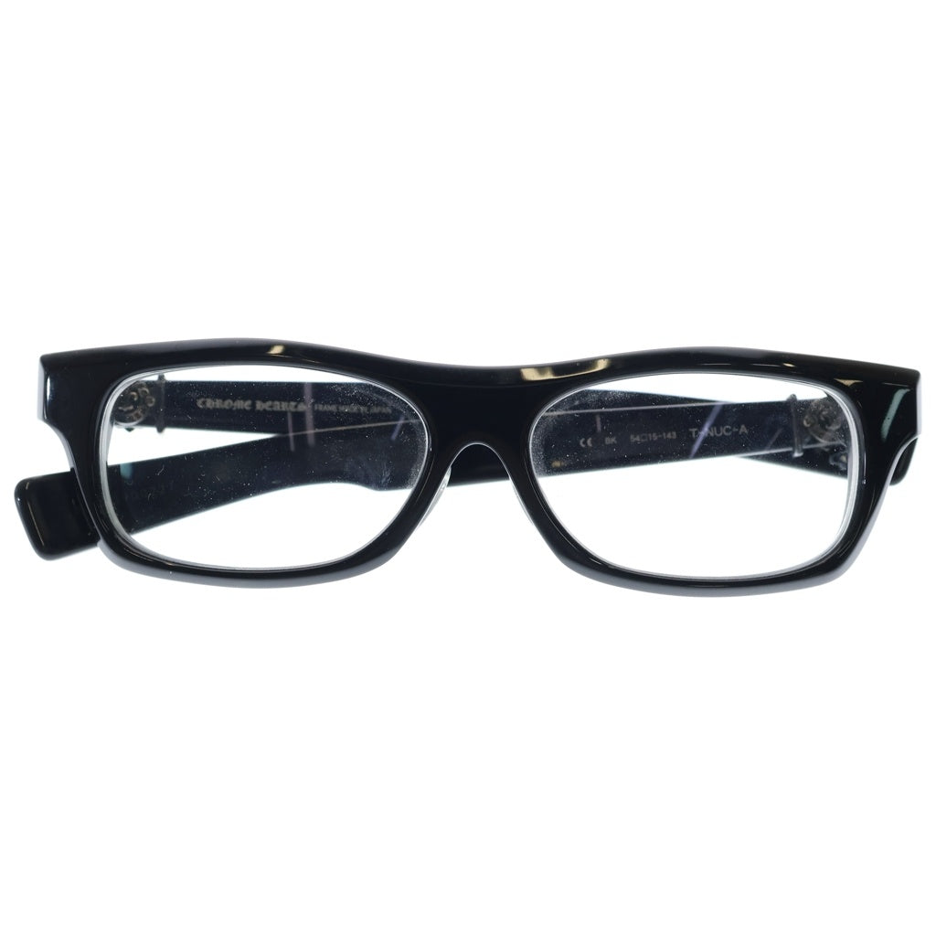 CHROME HEARTS(クロムハーツ) T-NUC-A BSフレア メガネ アイウェア 眼鏡 ブラック/シルバー ※度入り