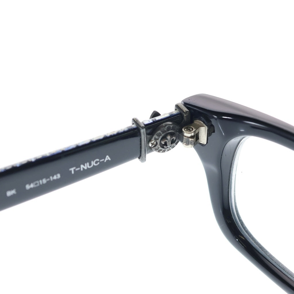 CHROME HEARTS(クロムハーツ) T-NUC-A BSフレア メガネ アイウェア 眼鏡 ブラック/シルバー ※度入り