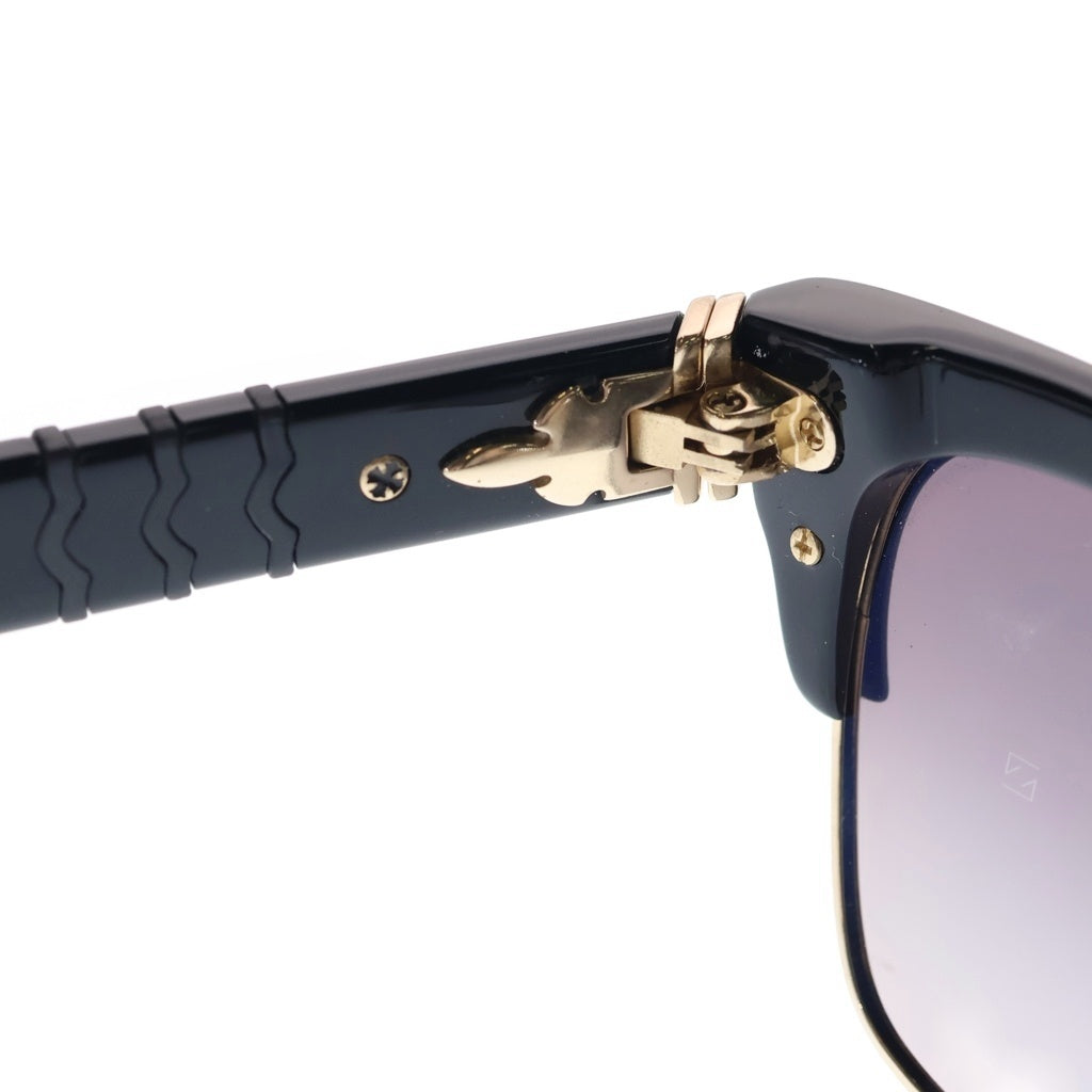 CHROME HEARTS(クロムハーツ) KLOSTERFUCK クロスターファック フレアニーテンプルハーフリムサングラス 眼鏡 メガネ ブラックゴールド