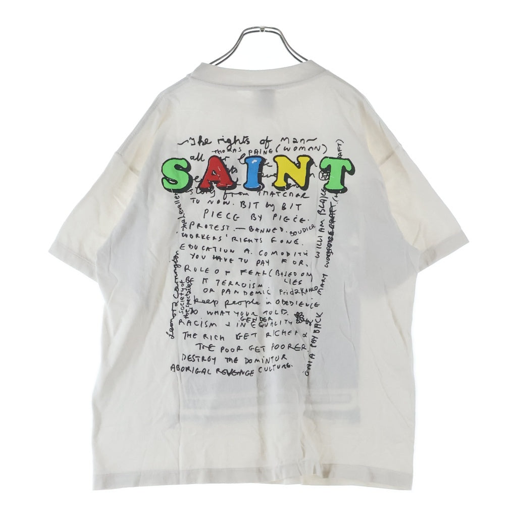 SAINT MICHAEL(セントマイケル) 26SS JR SS T-SHIRT MASK マスク 半袖Tシャツ カットソー SM-MK8-0000-C02 ホワイト