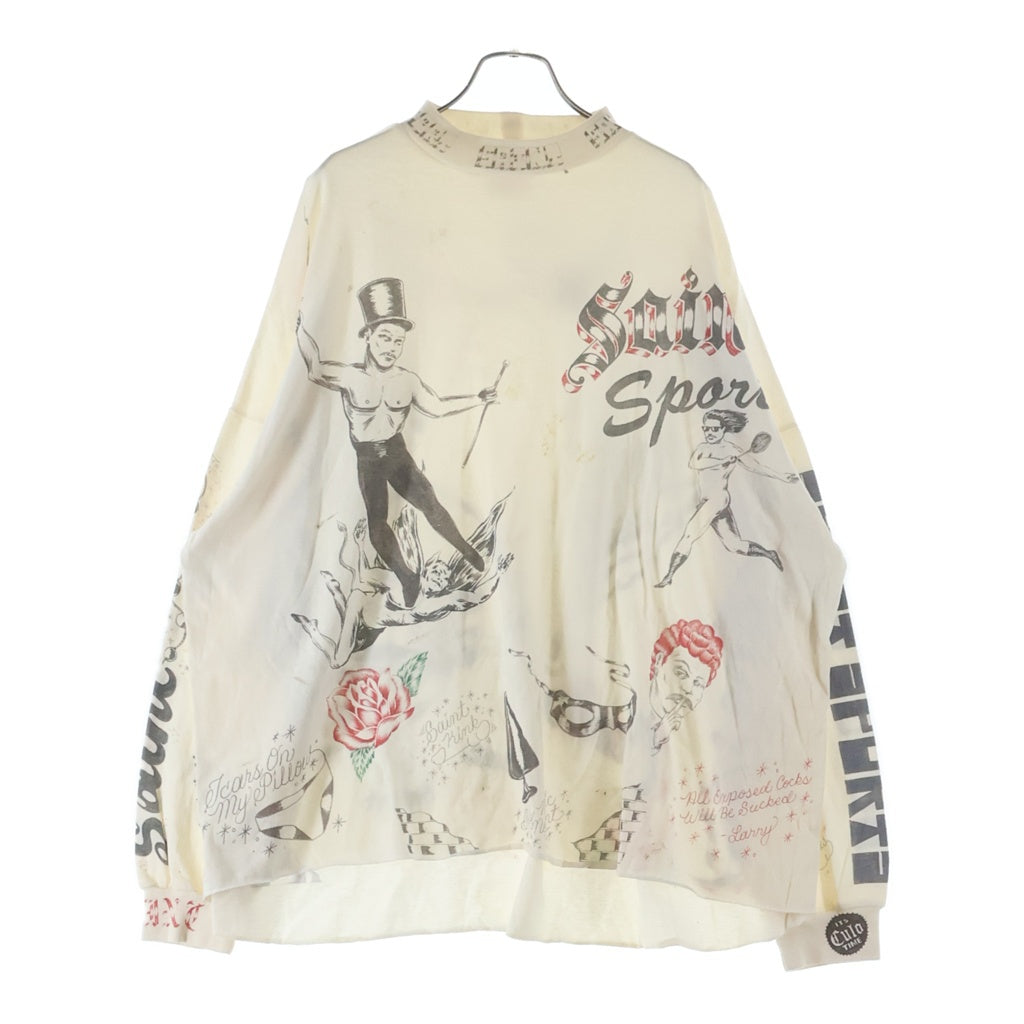 SAINT MICHAEL(セントマイケル) 25AW ALX LS TEE DRAWING USED加工 
