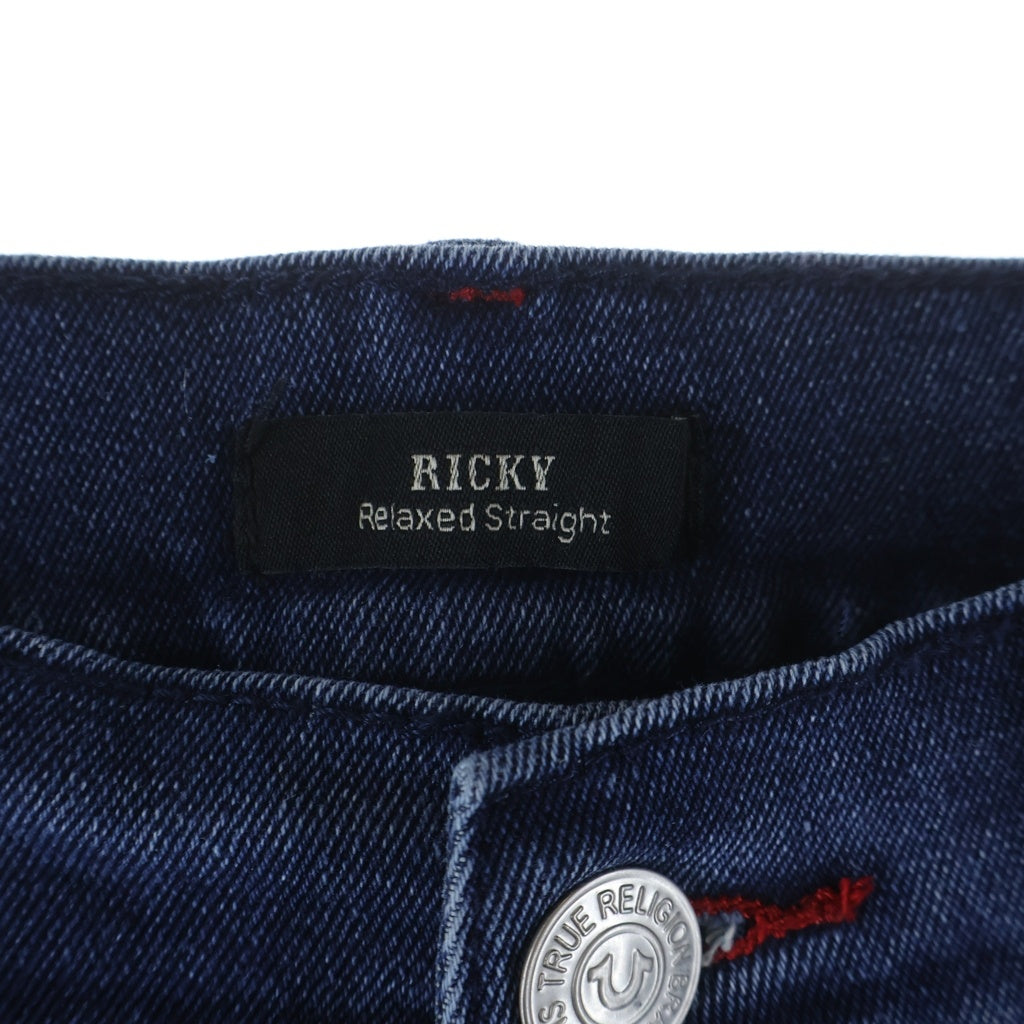 TRUE RELIGION(トゥルーレリジョン) Ricky Relaxed Straight Jeans リッキー リラックスドストレートジーンズ ストレッチデニムパンツ 61017-61041-61072 インディゴ