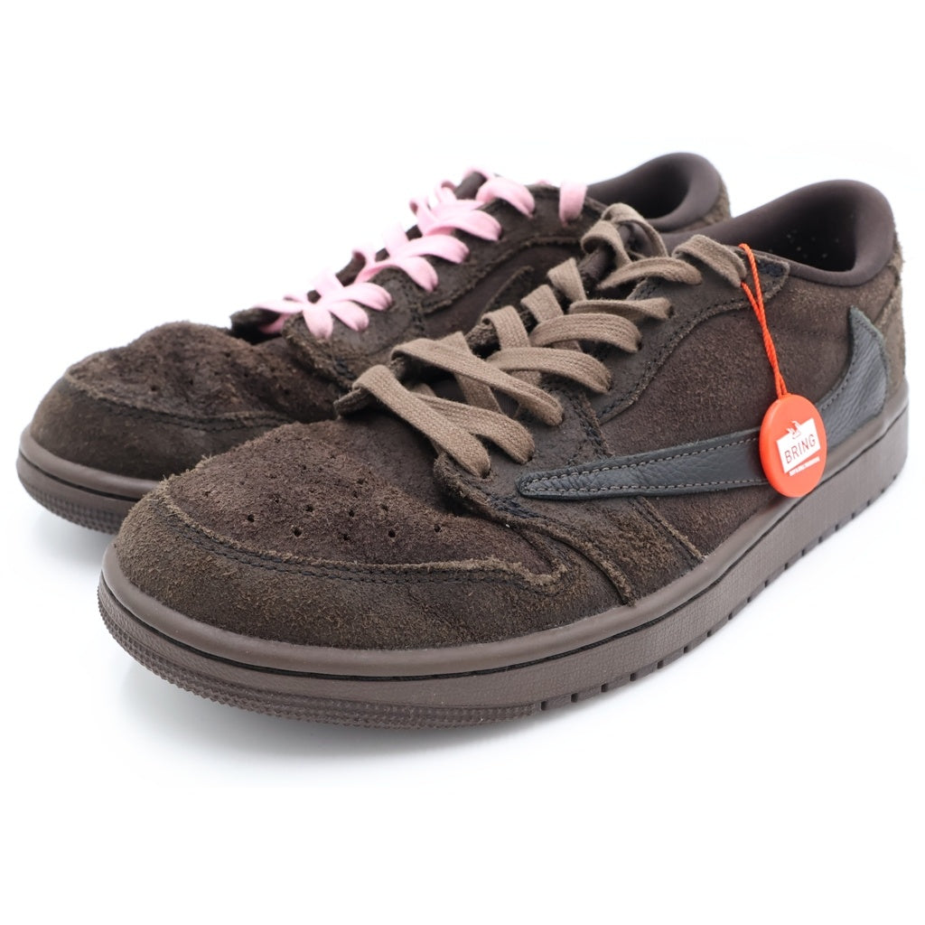 NIKE(ナイキ) ×TRAVIS SCOTT AIR JORDAN 1 LOW OG SP VELVET BROWN トラヴィススコット エアジョーダン 1 ベルベット ローカットスニーカー US9.5/27.5cm DM7866-202