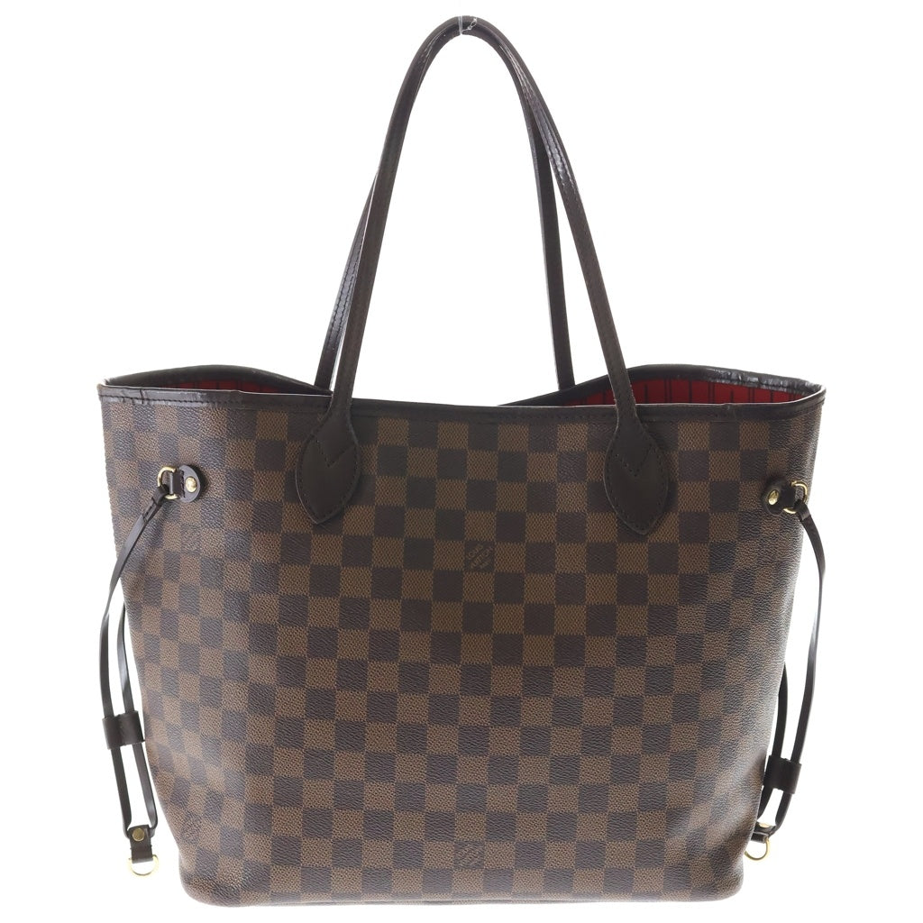 LOUIS VUITTON(ルイヴィトン) Damier Neverfull MM ダミエ ネヴァーフルMM チェッカー総柄レザートートバッグ N51105 ブラウン