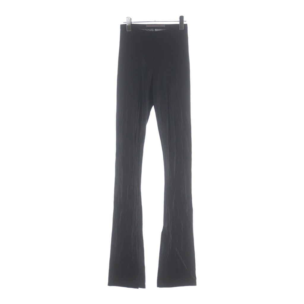 Rick Owens Lilies(リックオウエンスリリーズ) 23AW Carmen Pant カルメンパンツ サイドスリットビスコースロングフレアパンツ レディース LI02C2331-GVI ブラック