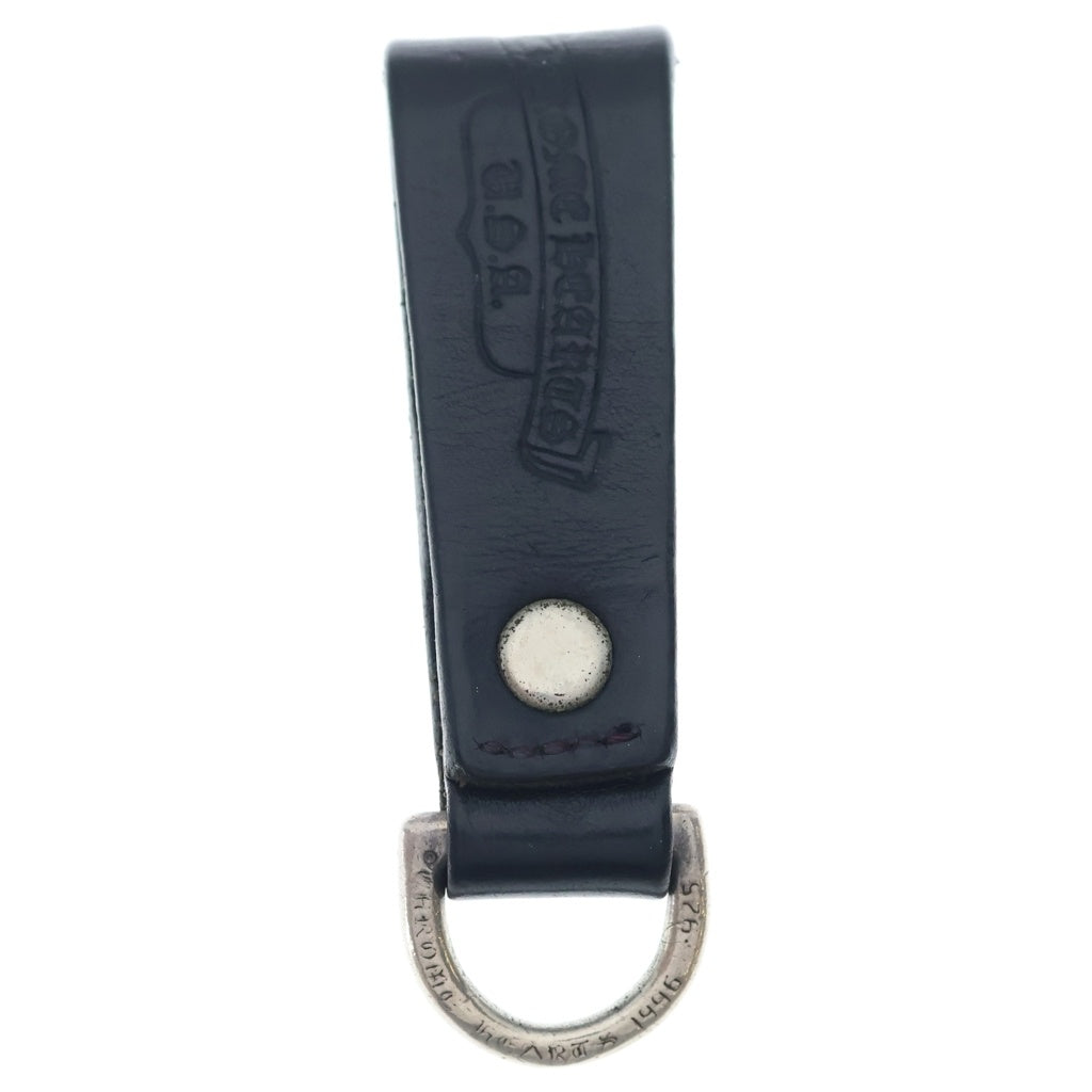 CHROME HEARTS(クロムハーツ) BELT LOOP D RING Dリング クロスボールベルトループ ブラック/シルバー BCA415