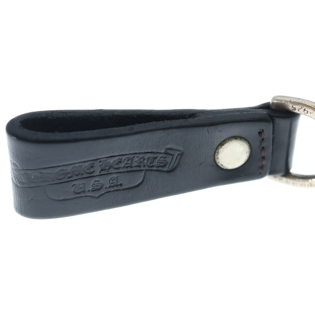 CHROME HEARTS(クロムハーツ) BELT LOOP D RING Dリング クロスボールベルトループ ブラック/シルバー BCA415