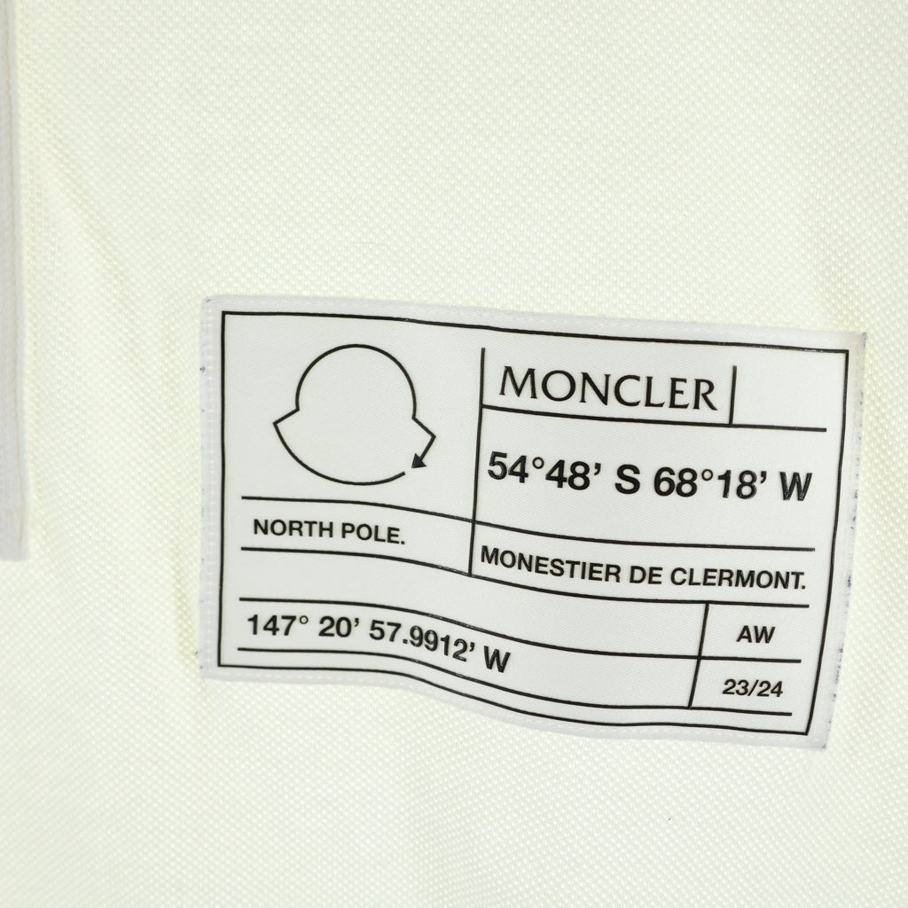MONCLER(モンクレール) 23AW SS POLO ショートスリーブポロシャツ ロゴパッチ半袖ポロシャツ I20918A00007 ホワイト