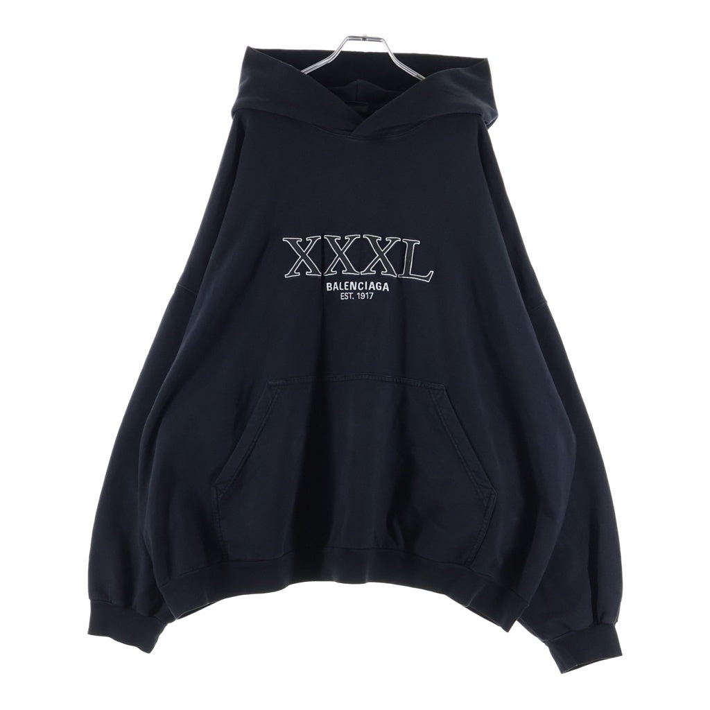 BALENCIAGA(バレンシアガ) 22AW XXXL HOODIE ロゴ刺繍 プルオーバーパーカー フーディ 713677 TNVD9 ブラック