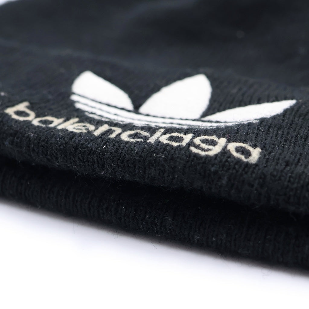 BALENCIAGA(バレンシアガ) ×adidas アディダス ロゴデザイン ビーニー ブラック