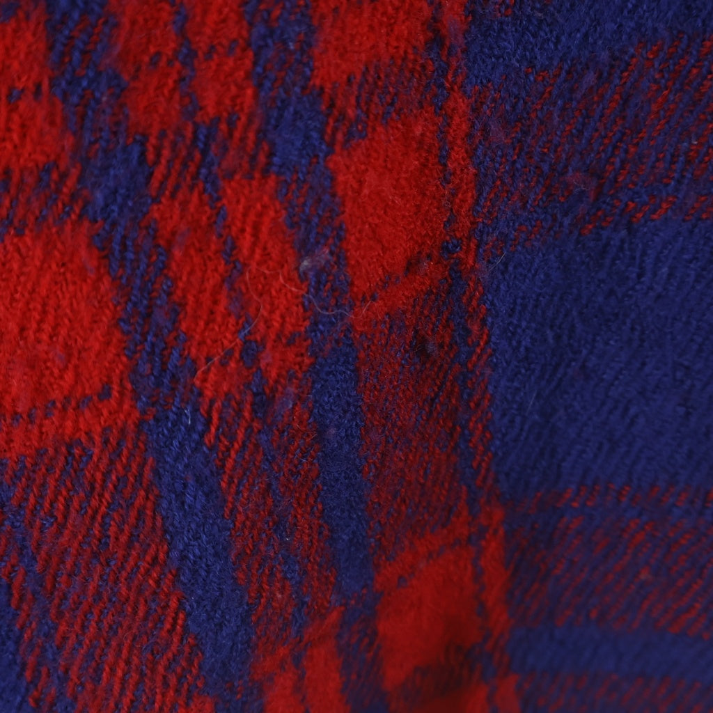 MONCLER(モンクレール) 23AW CAMICIA Zip Up Wool Jacket ウール チェック柄ジップアップシャツジャケット レッド/ブルー I20912F00005
