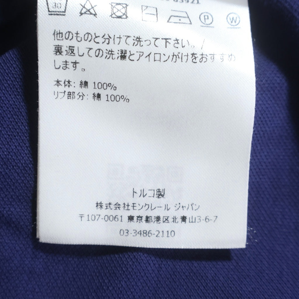 MONCLER(モンクレール) 20SS MAGLIA POLO MANICA CORTA S/S Polo Shirts ショートスリーブポロシャツ ラバーロゴ半袖ポロシャツ F10918A71000 ネイビー