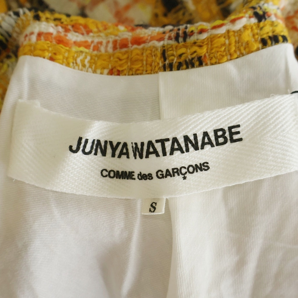 JUNYA WATANABE COMME des GARCONS(ジュンヤワタナベ コムデギャルソン) 01SS ワンボタン ツイード テーラードジャケット イエロー レディース JC-J001