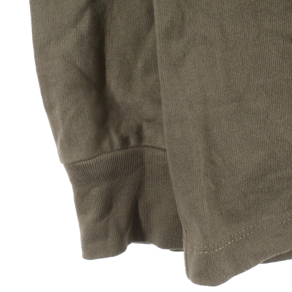 FEAR OF GOD ESSENTIALS(フィアオブゴッド エッセンシャルズ) Felt Logo Mock Neck L/S T-Shirts フェルトロゴモックネックロングスリーブTシャツ 長袖Tシャツ ブラウン