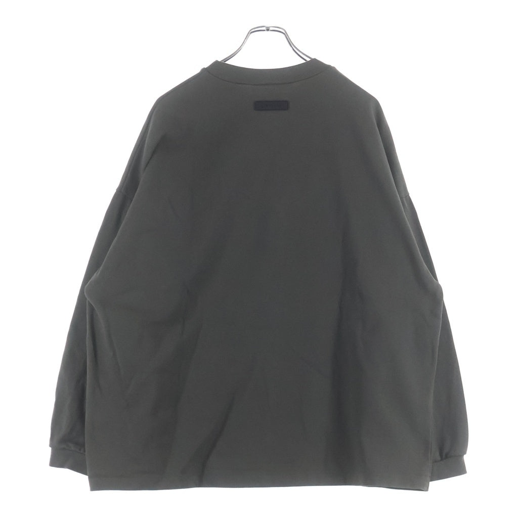 FEAR OF GOD ESSENTIALS(フィアオブゴッド エッセンシャルズ) Rubber Logo L/S T-Shirts ラバーロゴロングスリーブTシャツ 長袖Tシャツ ブラウン