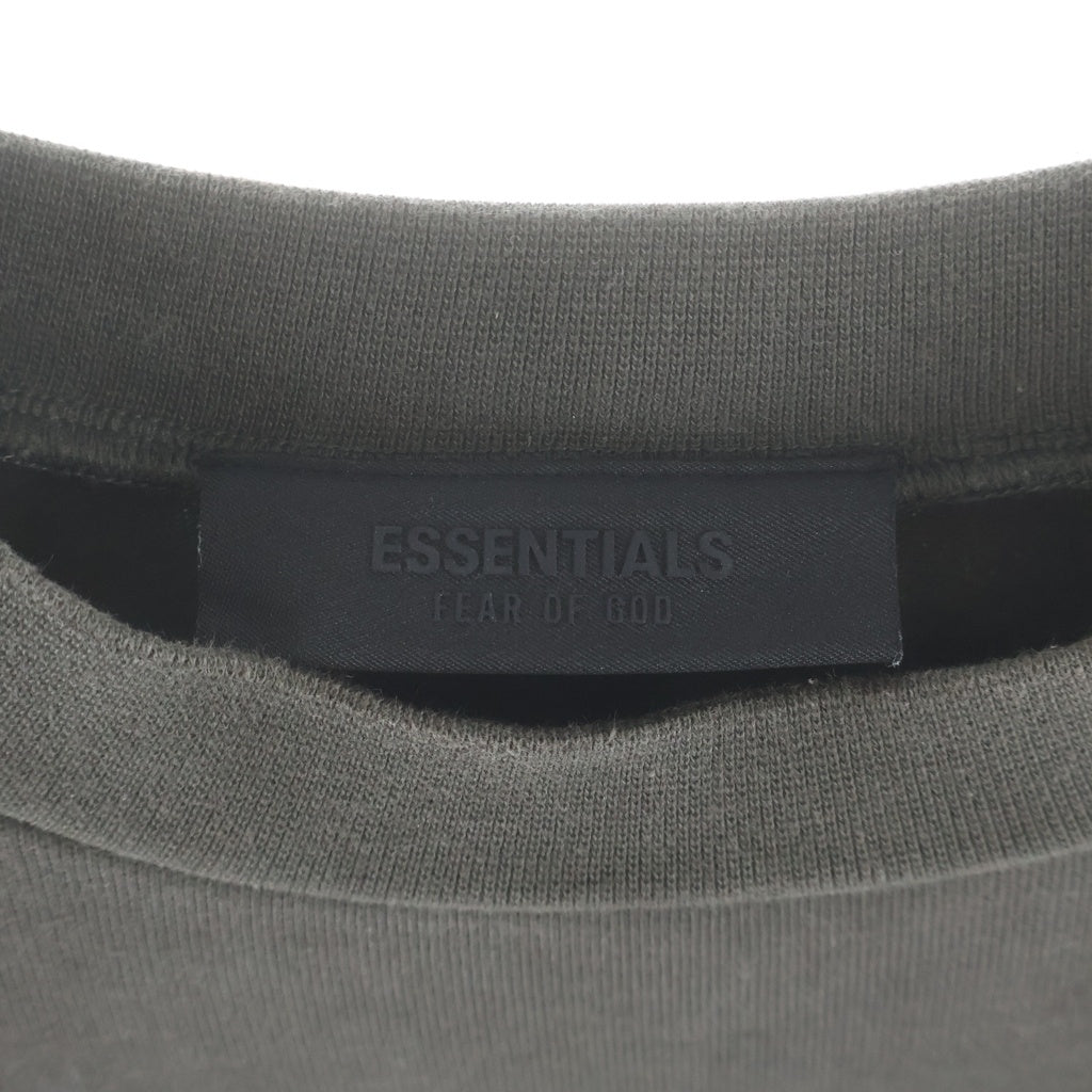 FEAR OF GOD ESSENTIALS(フィアオブゴッド エッセンシャルズ) Rubber Logo L/S T-Shirts ラバーロゴロングスリーブTシャツ 長袖Tシャツ ブラウン