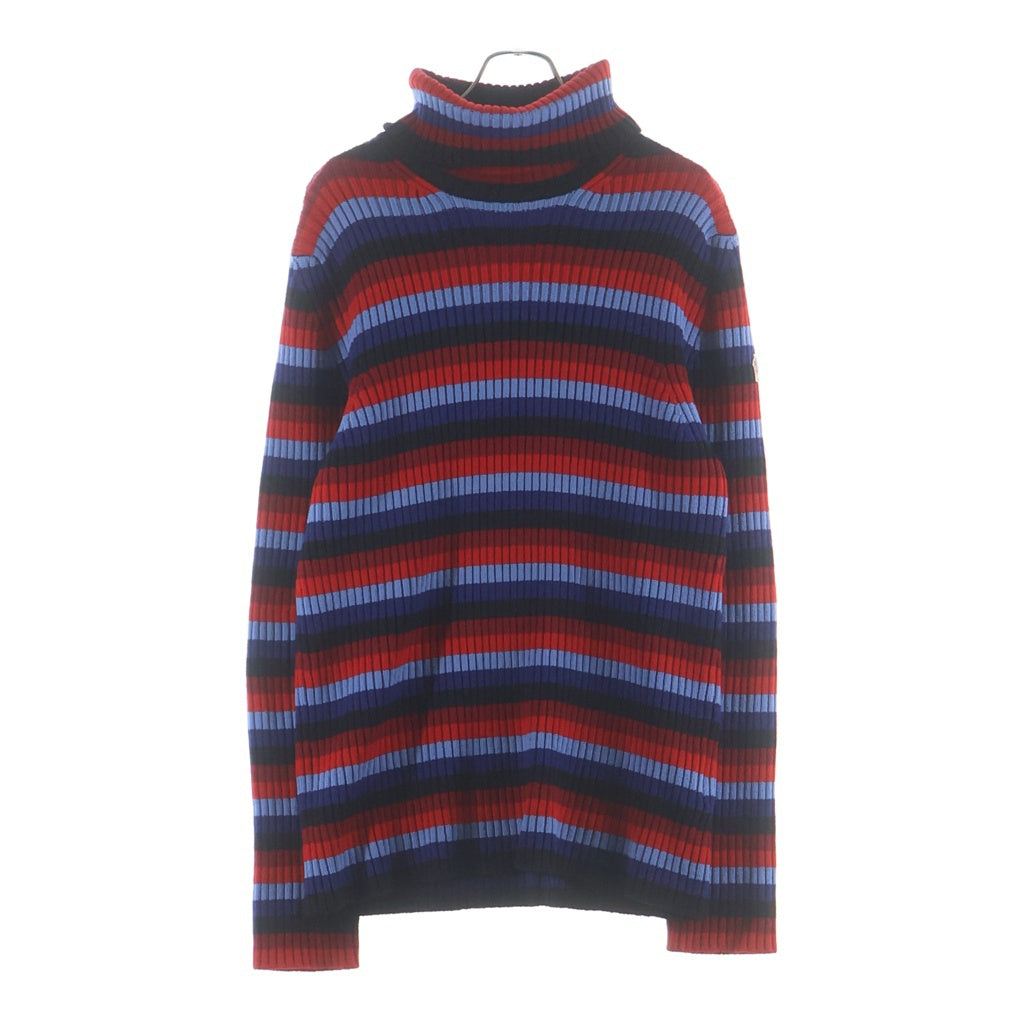 MONCLER GRENOBLE(モンクレールグルノーブル) 18AW MAGLIONE TRICOT CICLISTA Turtle Neck Knit Sweater タートルネックニットセーター マルチカラーボーダーニットセーター D20979203100 マルチ