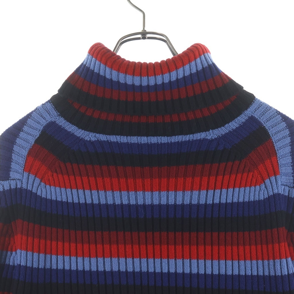 MONCLER GRENOBLE(モンクレールグルノーブル) 18AW MAGLIONE TRICOT CICLISTA Turtle Neck Knit Sweater タートルネックニットセーター マルチカラーボーダーニットセーター D20979203100 マルチ