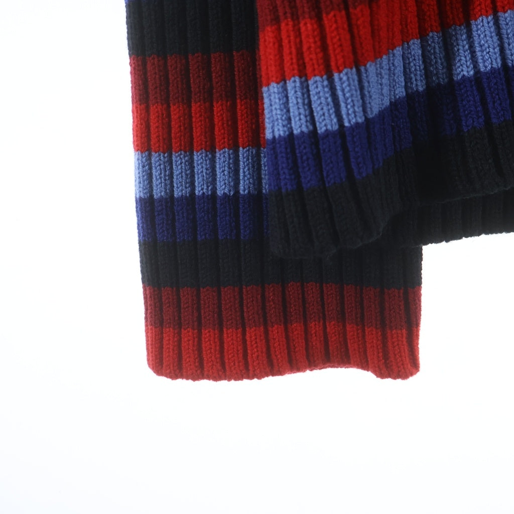 MONCLER GRENOBLE(モンクレールグルノーブル) 18AW MAGLIONE TRICOT CICLISTA Turtle Neck Knit Sweater タートルネックニットセーター マルチカラーボーダーニットセーター D20979203100 マルチ