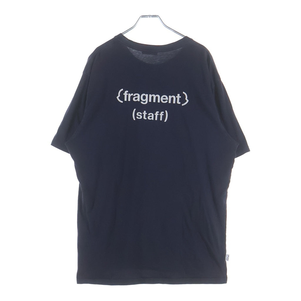 MONCLER GENIUS(モンクレール ジーニアス) 20SS ×FRAGMENT DESIGN MAGLIA T-SHIRT ×フラグメントデザイン ロゴプリントクルーネック半袖Tシャツ F209U8C70810 ネイビー