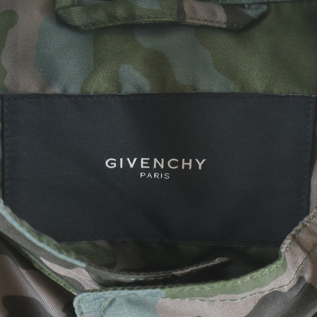 GIVENCHY(ジバンシィ) 14SS ジップデザイン 2WAY カモ柄 ナイロン フーデット ジャケット カーキ 14S 0653 612