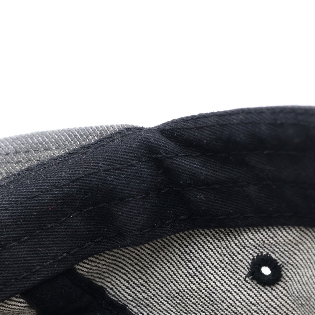 SUPREME(シュプリーム) 19AW Top Logo Denim Camp Cap トップロゴデニムキャンプキャップ 5パネルキャップ 帽子 グレー