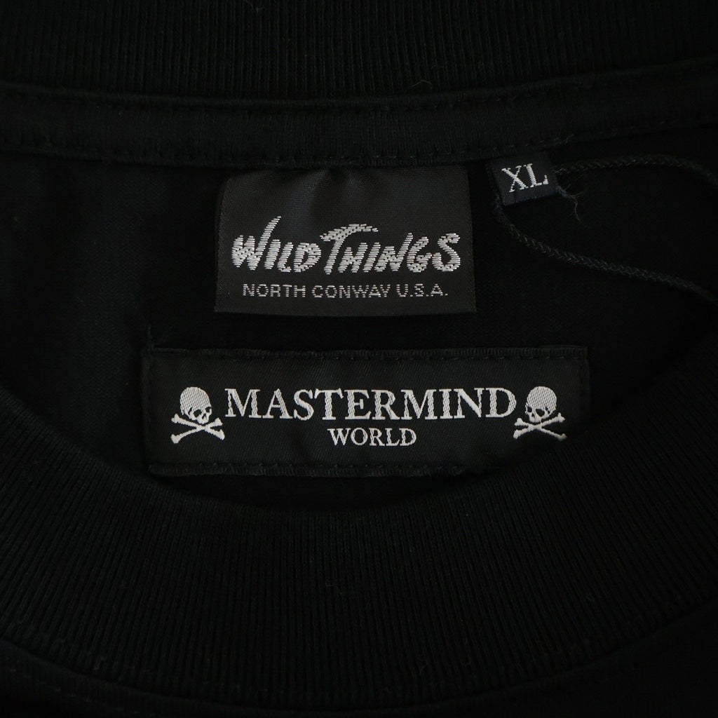 mastermind JAPAN(マスターマインドジャパン) ×WILD THINGS ワイルドシングス プリント 半袖Tシャツ カットソー ブラック