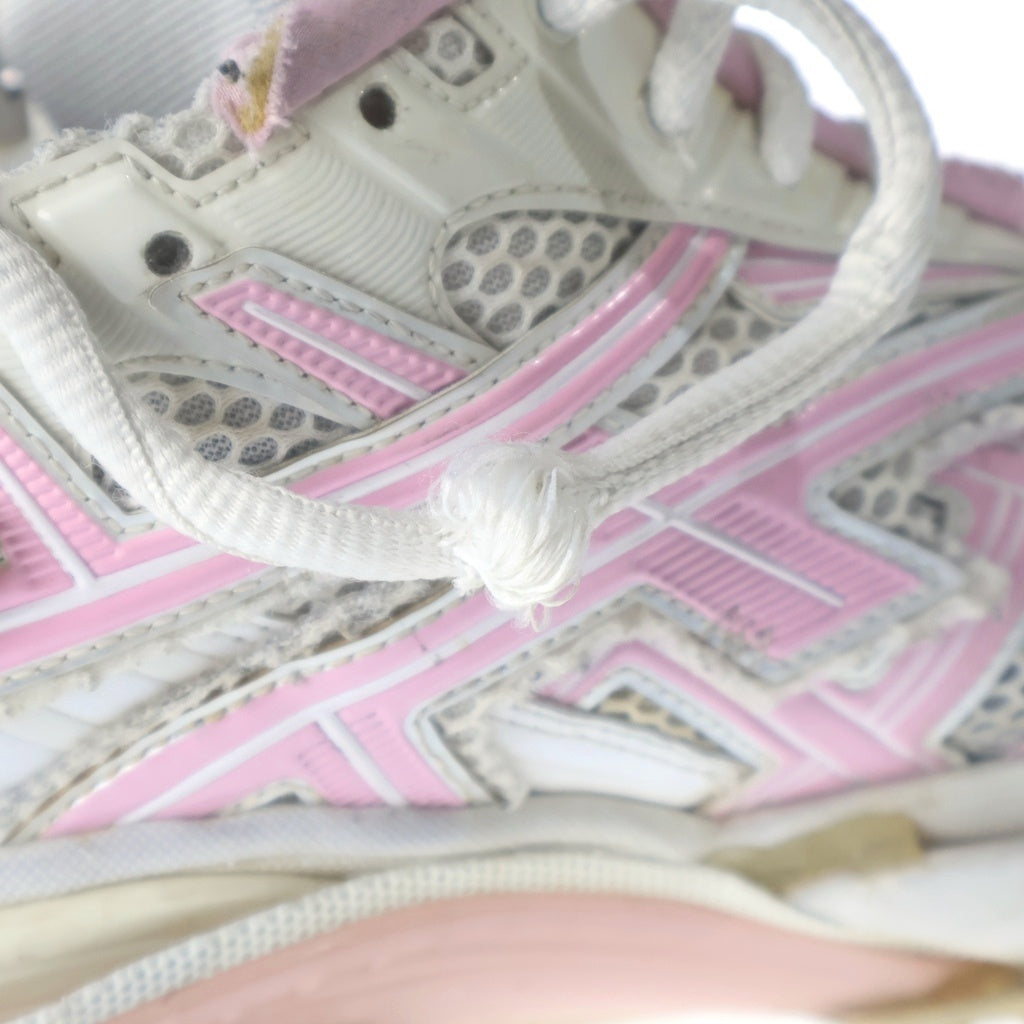 BALENCIAGA(バレンシアガ) Runner Sneaker ランナースニーカー レースアップダメージ加工ローカットスニーカー 677403 ホワイト/ピンク