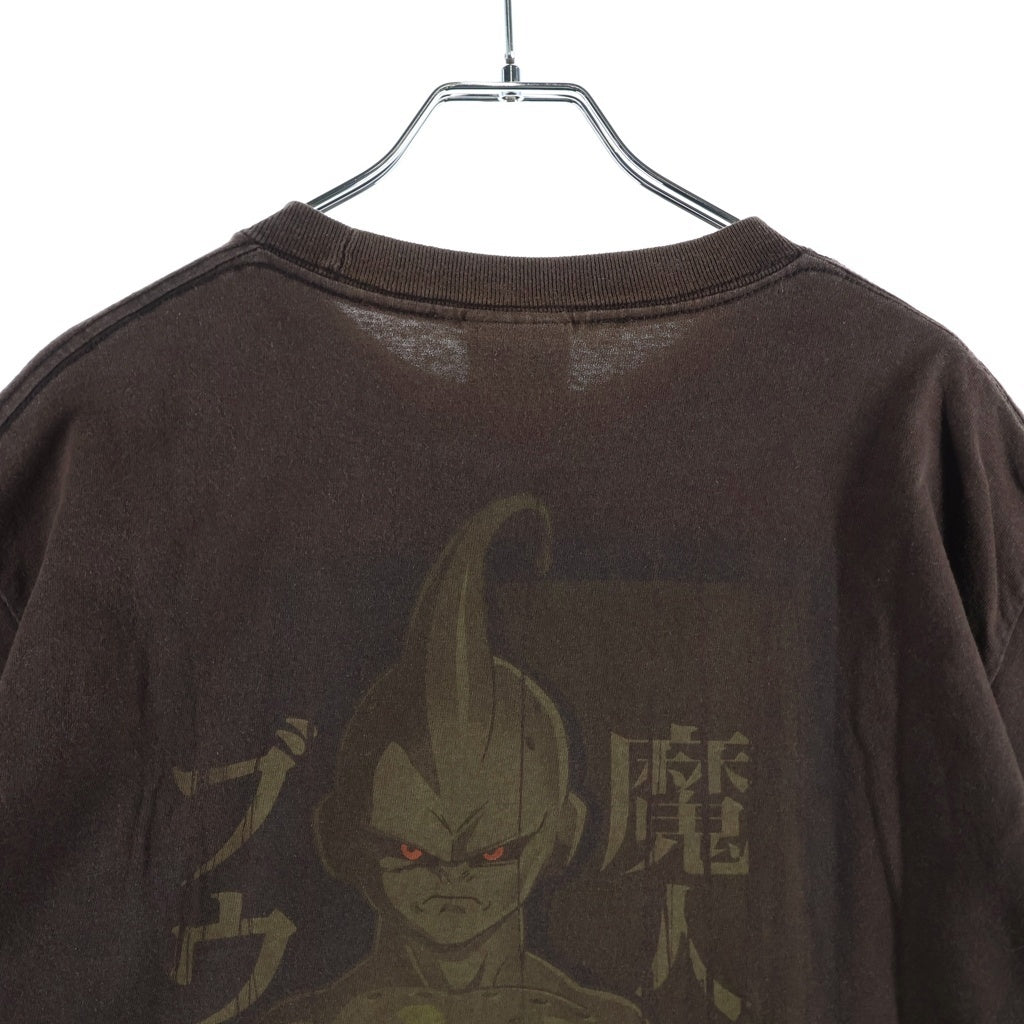 NO BRAND(ノーブランド) 00S Dragon Ball Z BUU'S FURY T-Shirts ドラゴンボールZ ブーフーリーTシャツ キャラプリントクルーネック半袖Tシャツ ブラウン