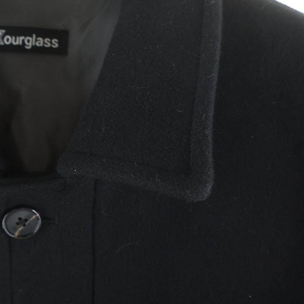 OURGLASS(アワーグラス) Power Shoulder Jacket パワーショルダージャケット ジップアップボックスシルエットジャケット ブラック