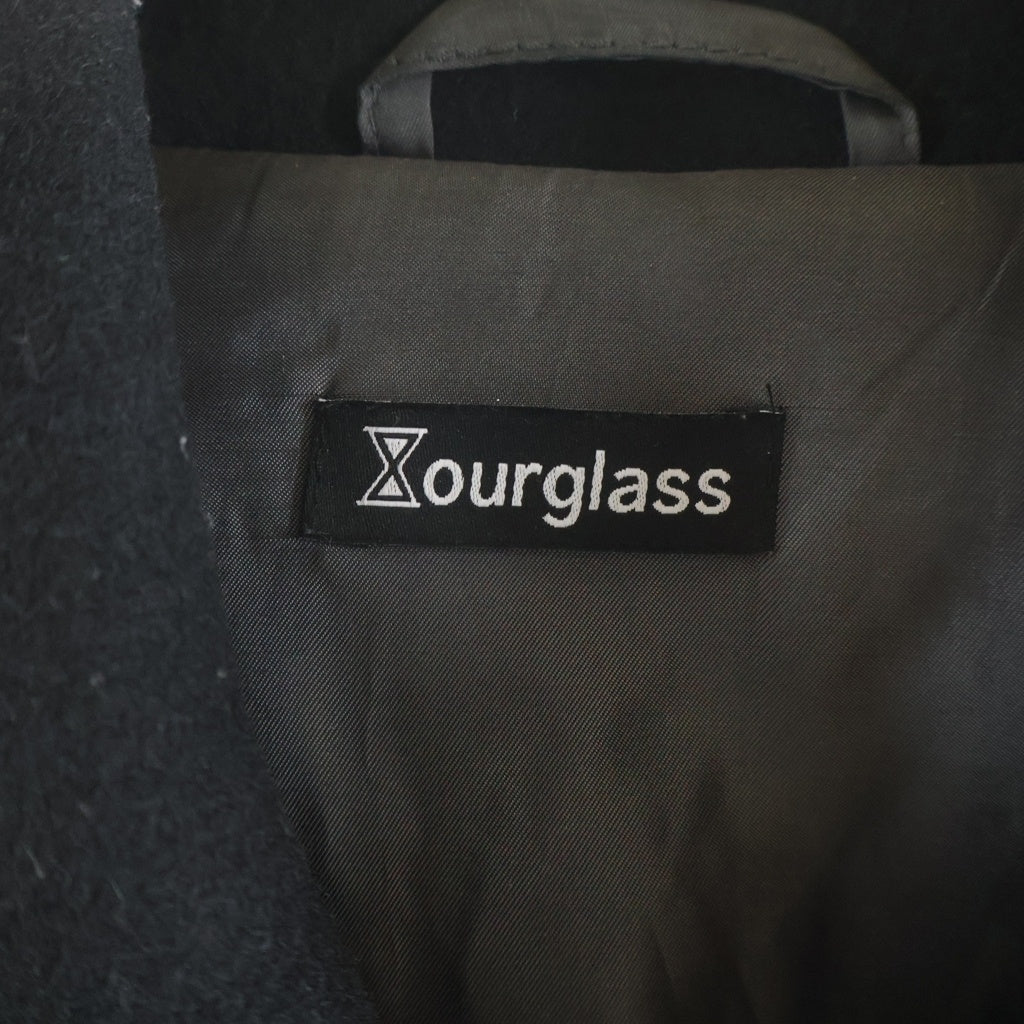 OURGLASS(アワーグラス) Power Shoulder Jacket パワーショルダージャケット ジップアップボックスシルエットジャケット ブラック
