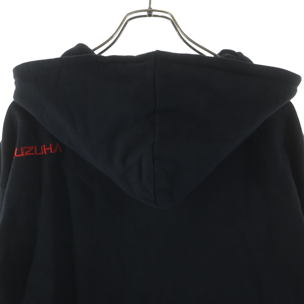 VAULTROOM(ボルトルーム) ×KUZUHA ChroNoiR HOODIE 葛葉 クロノワールフーディー ロゴ刺繍プルオーバースウェットパーカー ブラック