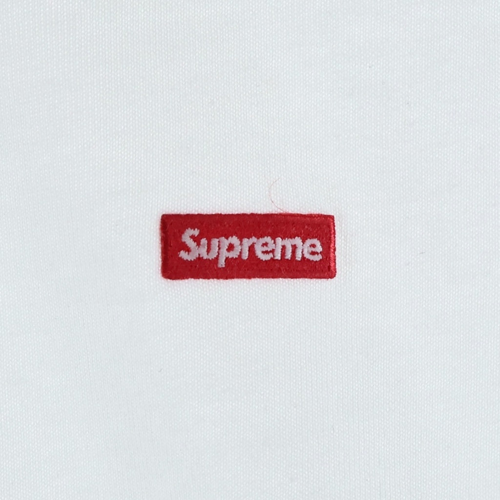 SUPREME(シュプリーム) 24SS Small Box Logo L/S Tee スモールボックスロゴロングスリーブTシャツ ロゴ刺繍クルーネック長袖Tシャツ ホワイト