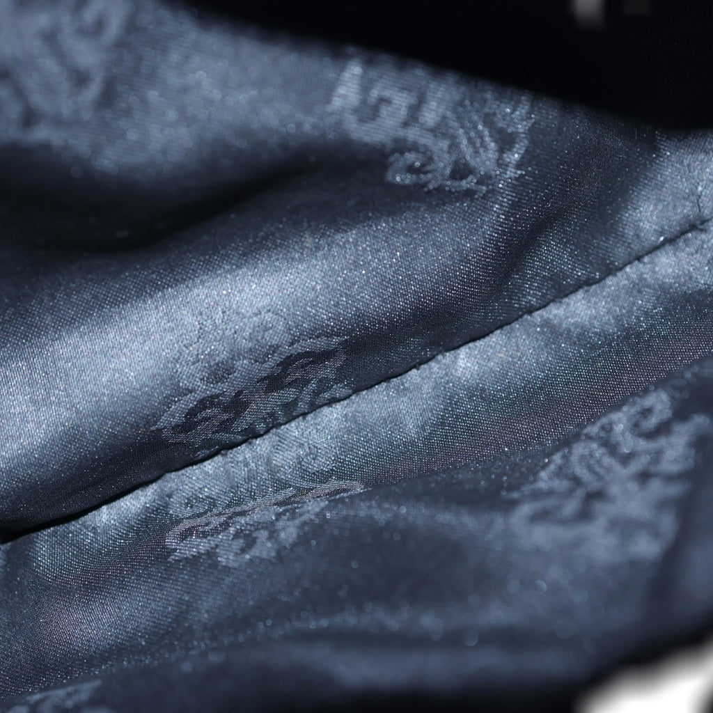 CHROME HEARTS(クロムハーツ) CASHMERE ZPR CHG PURSE クロスパッチ付き カシミヤ チェンジパース クローチェ ウォレット 財布 ブラック