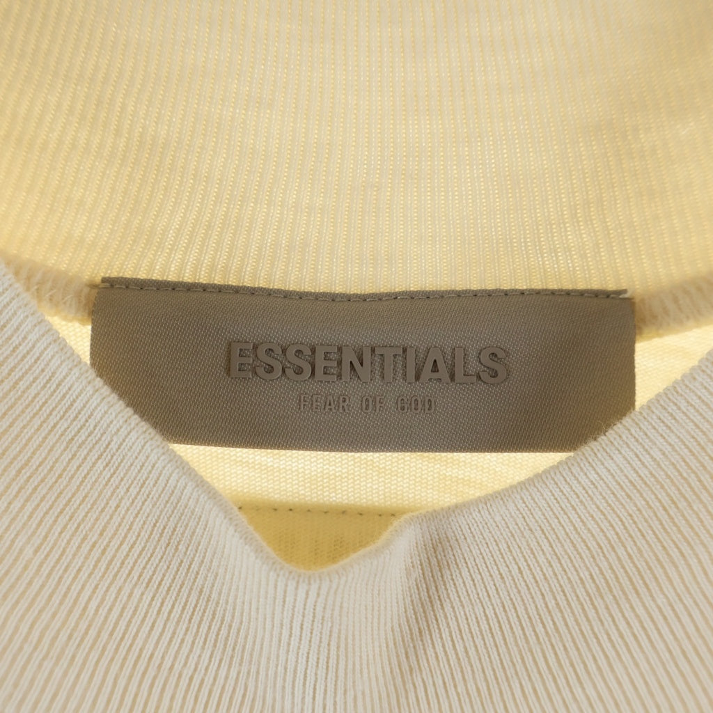 FEAR OF GOD ESSENTIALS(フィアオブゴッド エッセンシャルズ) Felt Logo Mockneck L/S Tee フェルトロゴモックネックロングスリーブTシャツ 長袖Tシャツ カットソー クリーム