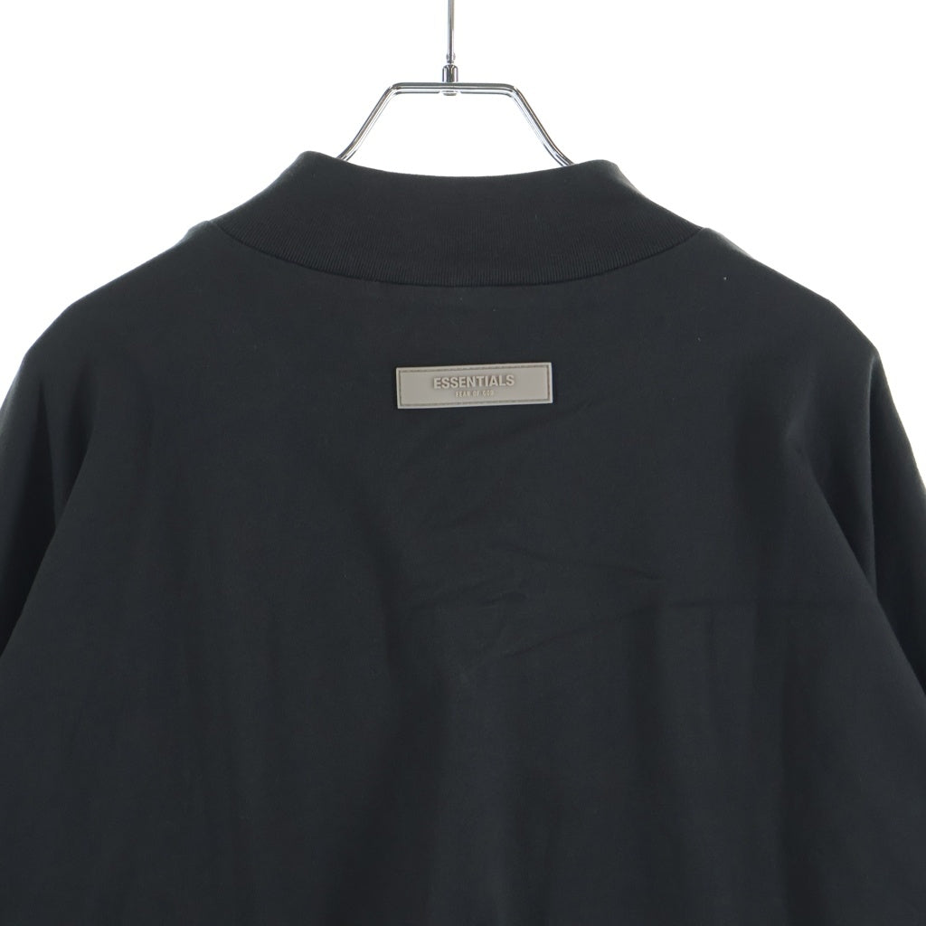 FEAR OF GOD ESSENTIALS(フィアオブゴッド エッセンシャルズ) 1997 Mockneck L/S Tee モックネックロングスリーブTシャツ ロゴフェルト長袖Tシャツ カットソー チャコールグレー