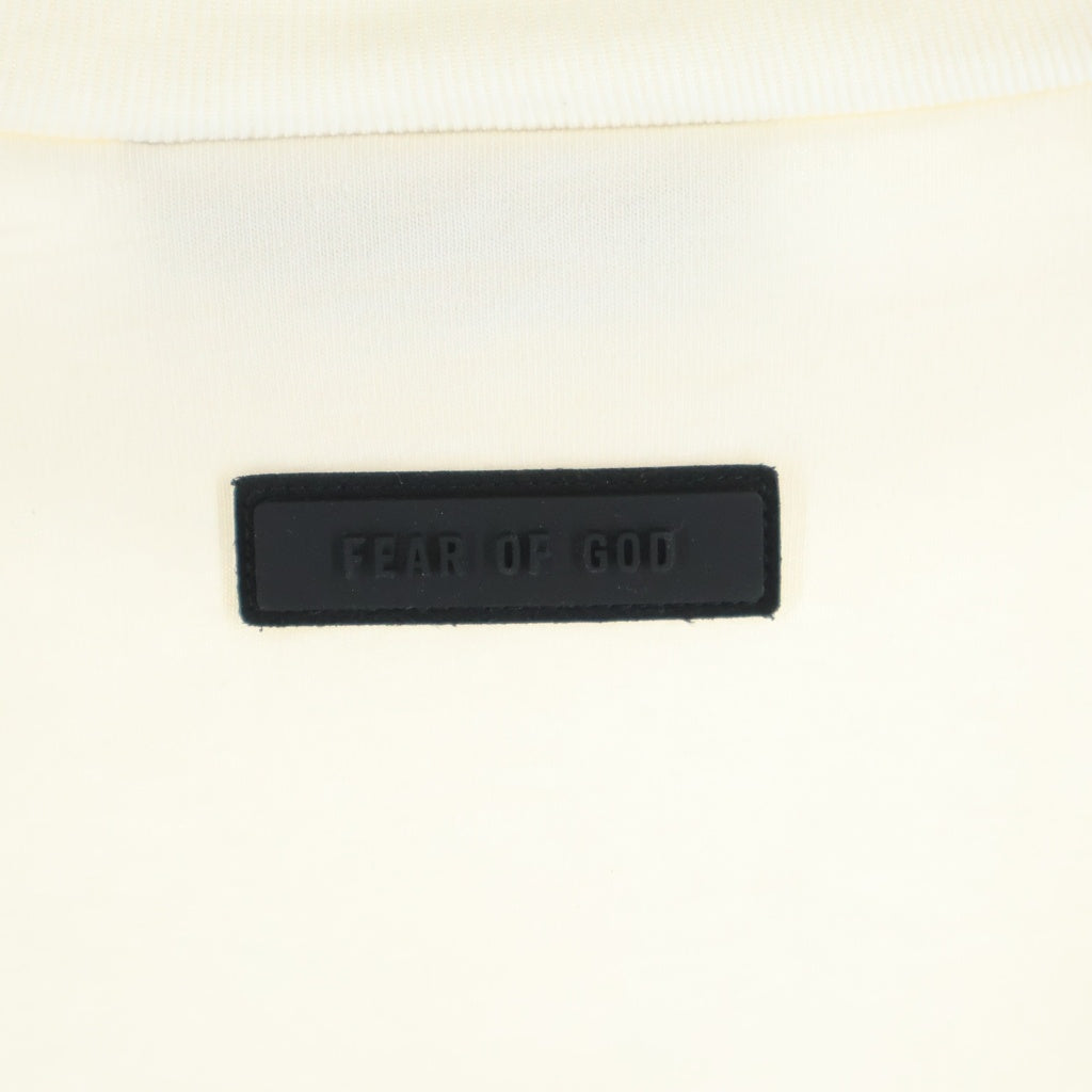 FEAR OF GOD ESSENTIALS(フィアオブゴッド エッセンシャルズ) Rubber Logo L/S Tee ラバーロゴロングスリーブTシャツ クルーネック長袖Tシャツ カットソー ホワイト