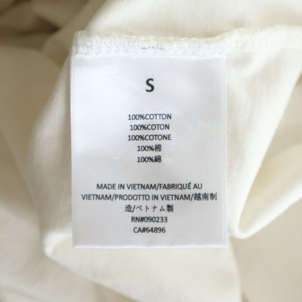 FEAR OF GOD ESSENTIALS(フィアオブゴッド エッセンシャルズ) Rubber Logo L/S Tee ラバーロゴロングスリーブTシャツ クルーネック長袖Tシャツ カットソー ホワイト