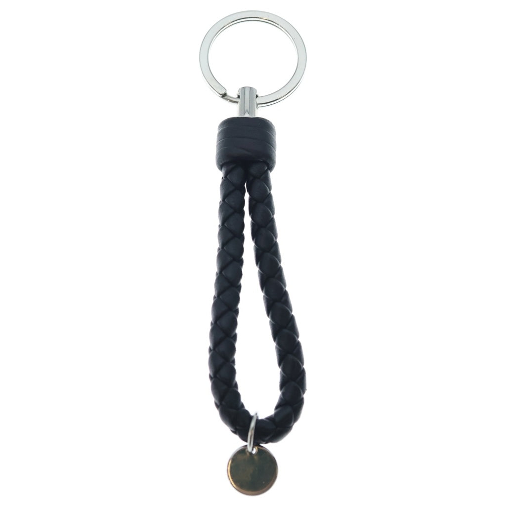 BOTTEGA VENETA(ボッテガヴェネタ) Intrecciato Key Ring イントレチャートキーリング レザーキーホルダー ブラック