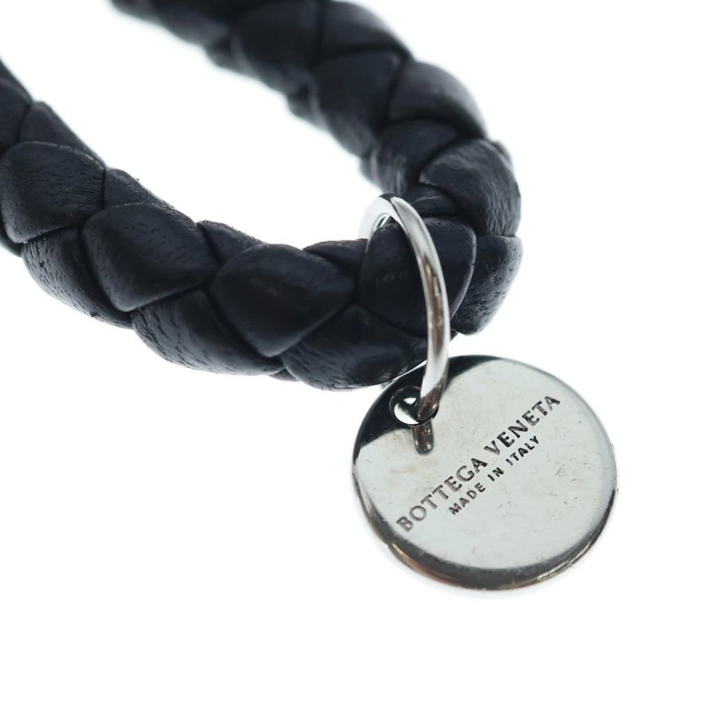 BOTTEGA VENETA(ボッテガヴェネタ) Intrecciato Key Ring イントレチャートキーリング レザーキーホルダー ブラック