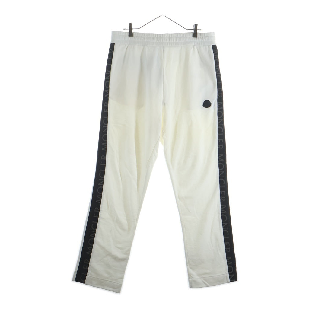 MONCLER(モンクレール) 22SS SWEAT BOTTOM Side Logo Print Sweatpants サイドロゴプリントスウェットパンツ H10918H00014 ホワイト