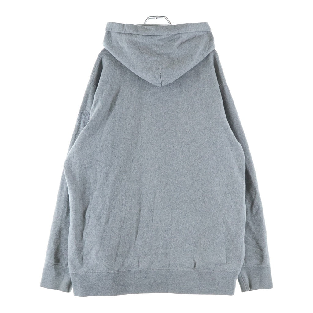 MONCLER(モンクレール) 21AW MAGLIA CON CAPPUCCIO Logo Patch Hooded Sweatshirts ロゴパッチフーデットスウェットシャツ パーカー G20928G00006 グレー